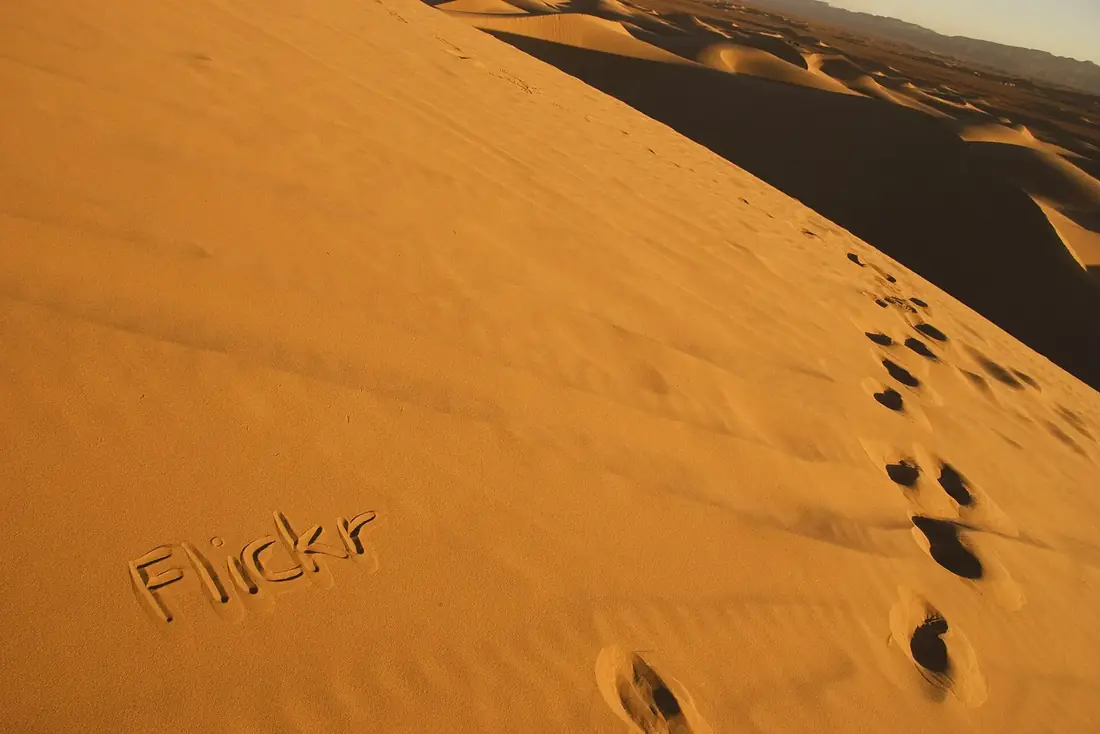 Sunrise over the Sahara dunes