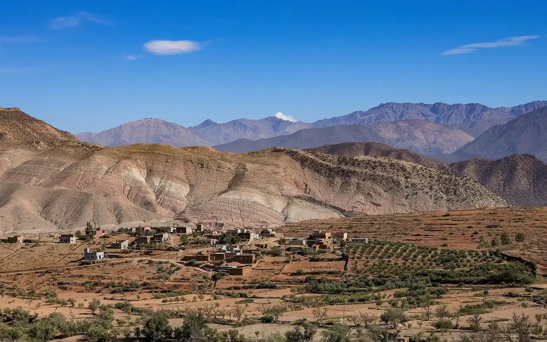 A green High Atlas valley in spring