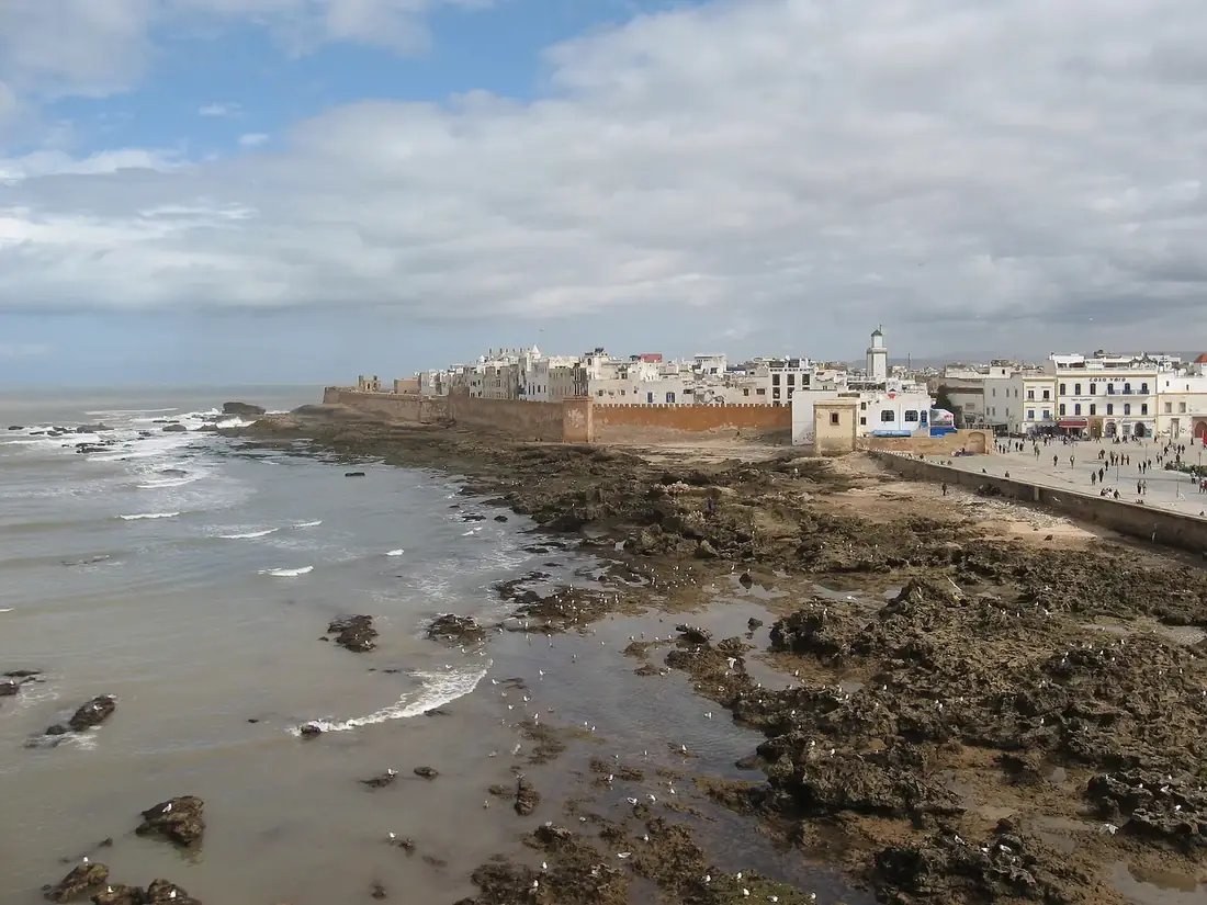 The ramparts of Essaouira on the Atlantic