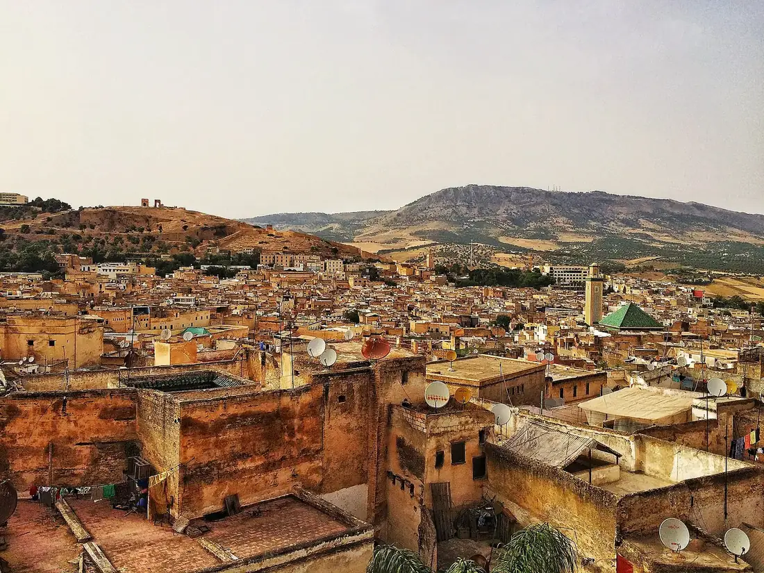 Rooftops of the old medina of Fes